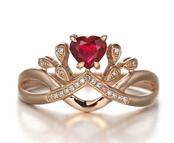 Natural Ruby 18Kt Gold Ring