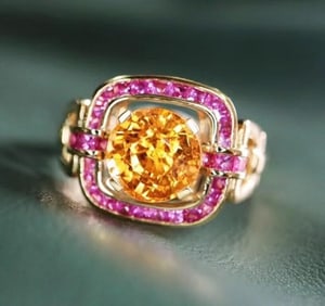 2.3ct Fanta Spessartite 18Kt Gold Ring