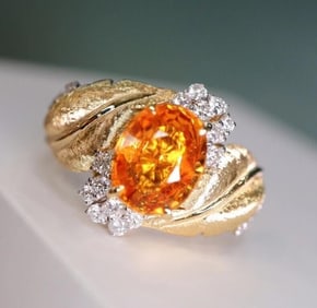 2.2ct Fanta Spessartite 18Kt Gold Ring