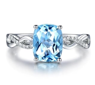 2ct Santa Maria Aquamarine 18Kt Gold Ring