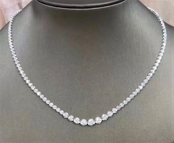 6ct Natural Diamond 18Kt Gold Necklace