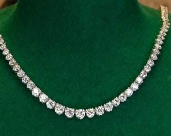 12ct Natural Diamond 18Kt Gold Necklace