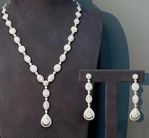 10.8ct Natural Diamond 18Kt Gold Jewelry Set