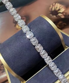 5ct Natural Diamond 18Kt Gold Bracelet