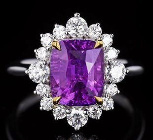 4.8ct Natural Sapphire Ring 18K Gold