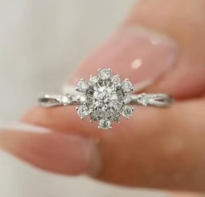 Natural Diamond Ring 18K Gold