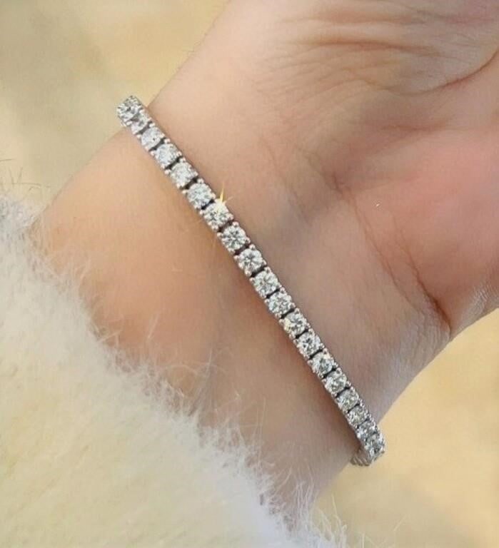 5cts Natural Diamond 18Kt Gold Bracelet (1 of 4)