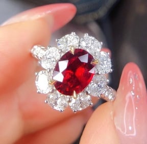 2.3ct Pigeon Blood Ruby 18Kt Gold Ring