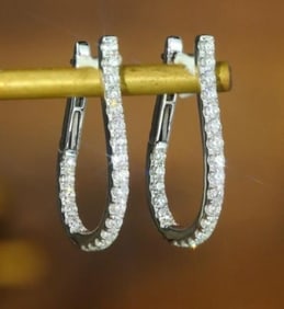 Natural Diamond 18Kt Gold Earrings