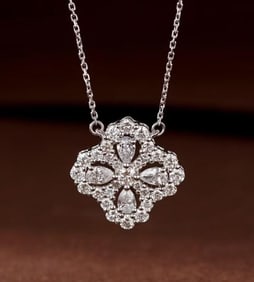 1cts Natural Diamond 18Kt Gold Necklace