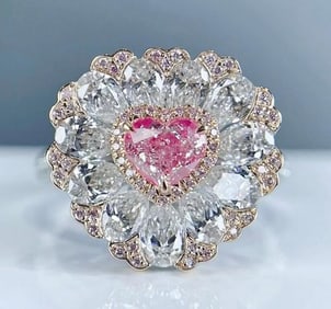 0.5ct Natural Pink Diamond 18Kt Gold Ring
