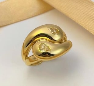 Natural Yellow Diamond 18Kt Gold Ring