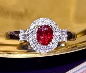 Natural Ruby 18Kt Gold Ring