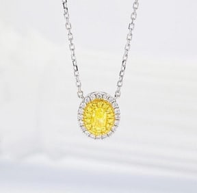 Natural Yellow Diamond 18Kt Gold Necklace