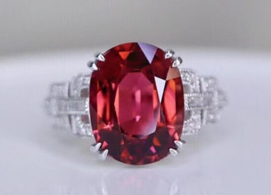 7.2ct Nigerian Tourmaline Ring 18K Gold