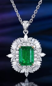 1.7ct Zambian Emerald 18Kt Gold Pendant