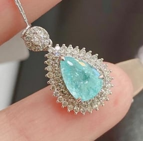 1.3ct Paraiba Tourmaline 18Kt Gold Pendant