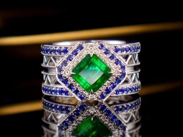 1.5ct Natural Emerald 18Kt Gold Ring
