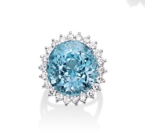 17.6ct Santa Maria Aquamarine 18Kt Gold Ring