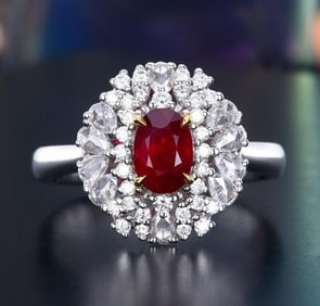 1ct Pigeon Blood Ruby 18Kt Gold Ring