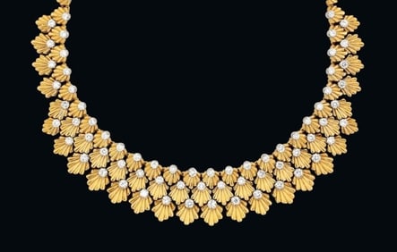 9.7cts Natural Diamond 18Kt Gold Necklace