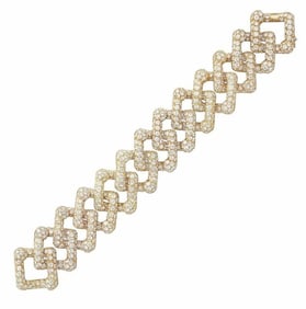 13.4cts Natural Diamond 18Kt Gold Bracelet