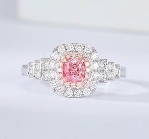 Natural Pink Diamond 18Kt Gold Ring