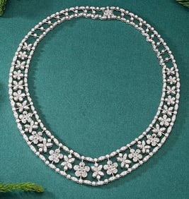 10.5cts Natural Diamond 18Kt Gold Necklace