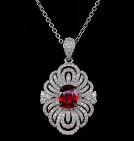 1.1ct Pigeon Blood Ruby 18Kt Gold Pendant