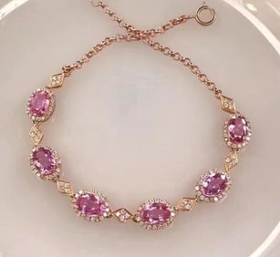 3.8cts Natural Sapphire 18Kt Gold Bracelet