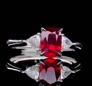 1.4ct Natural Ruby 18Kt Gold Ring