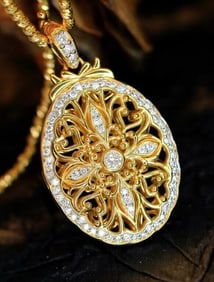 Natural Diamond 18Kt Gold Pendant