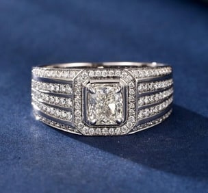 1ct Natural Diamond 18Kt Gold Ring