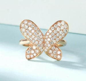 0.97cts Natural Diamond 18Kt Gold Ring