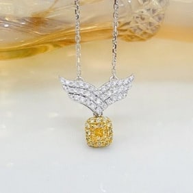 Natural Yellow Diamond 18Kt Gold Necklace
