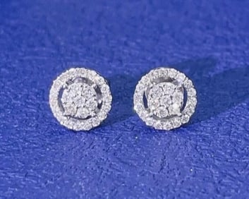 Natural Diamond 18Kt Gold Earrings