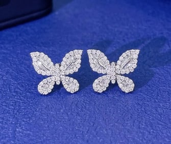 0.8cts Natural Diamond 18Kt Gold Earrings