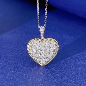 0.7cts Natural Diamond 18Kt Gold Pendant