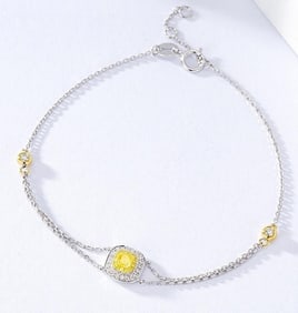 Natural Yellow Diamond 18Kt Gold Bracelet