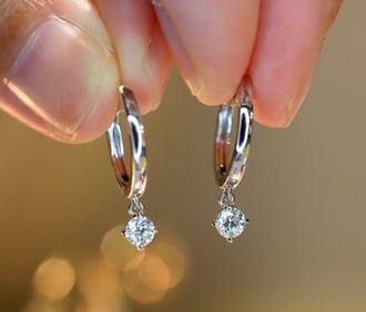 Natural Diamond 18Kt Gold Earrings