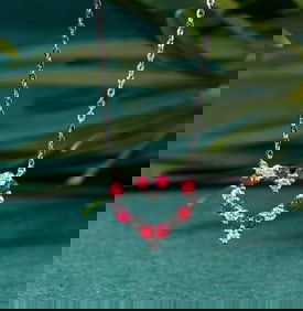 Natural Ruby 18Kt Gold Necklace