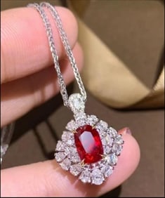 2.4ct Natural Ruby Pendant in 18Kt Gold