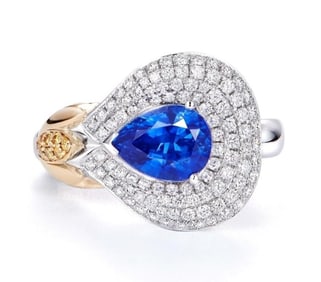 1.6ct Sri Lankan Sapphire 18Kt Gold Ring