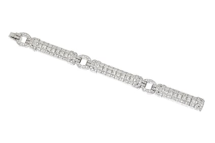 6.7ct Natural Diamond 18Kt Gold Bracelet