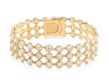 8.2ct Natural Diamond 18Kt Gold Bracelet