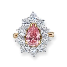 1ct Natural Pink Diamond 18Kt Gold Ring