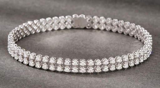 2.6ct Natural Diamond 18K Gold Bracelet