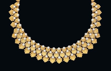 8.1ct Natural Diamond 18K Gold Necklace