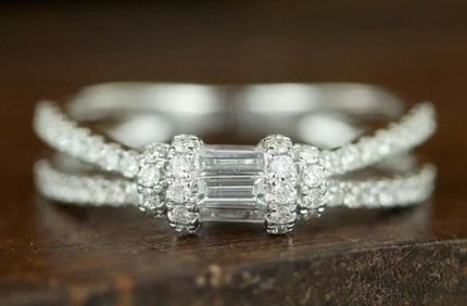 0.65ct Natural Diamond Ring 18K Gold