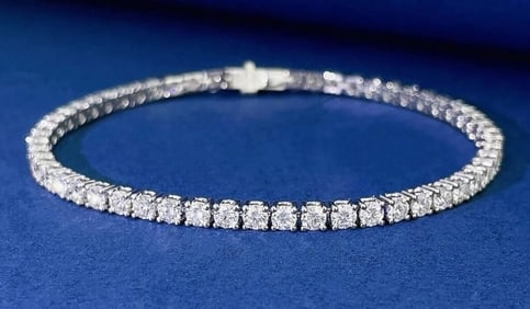 5ct Natural Diamond 18K Gold Bracelet